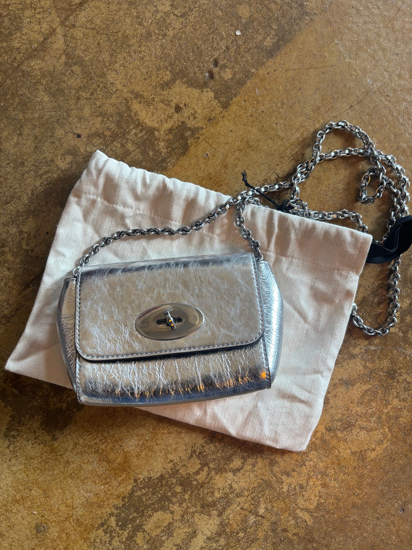 Mulberry Silver Mini Lily Bag