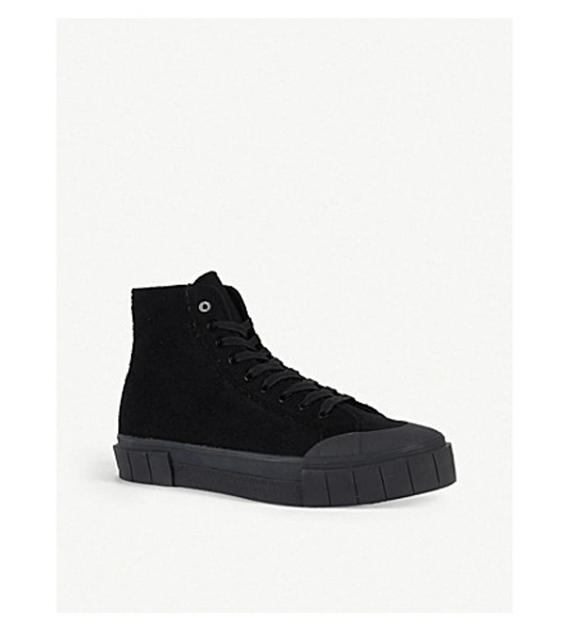 Good News Black Softball 2 Cotton High-top Trainers-NIB