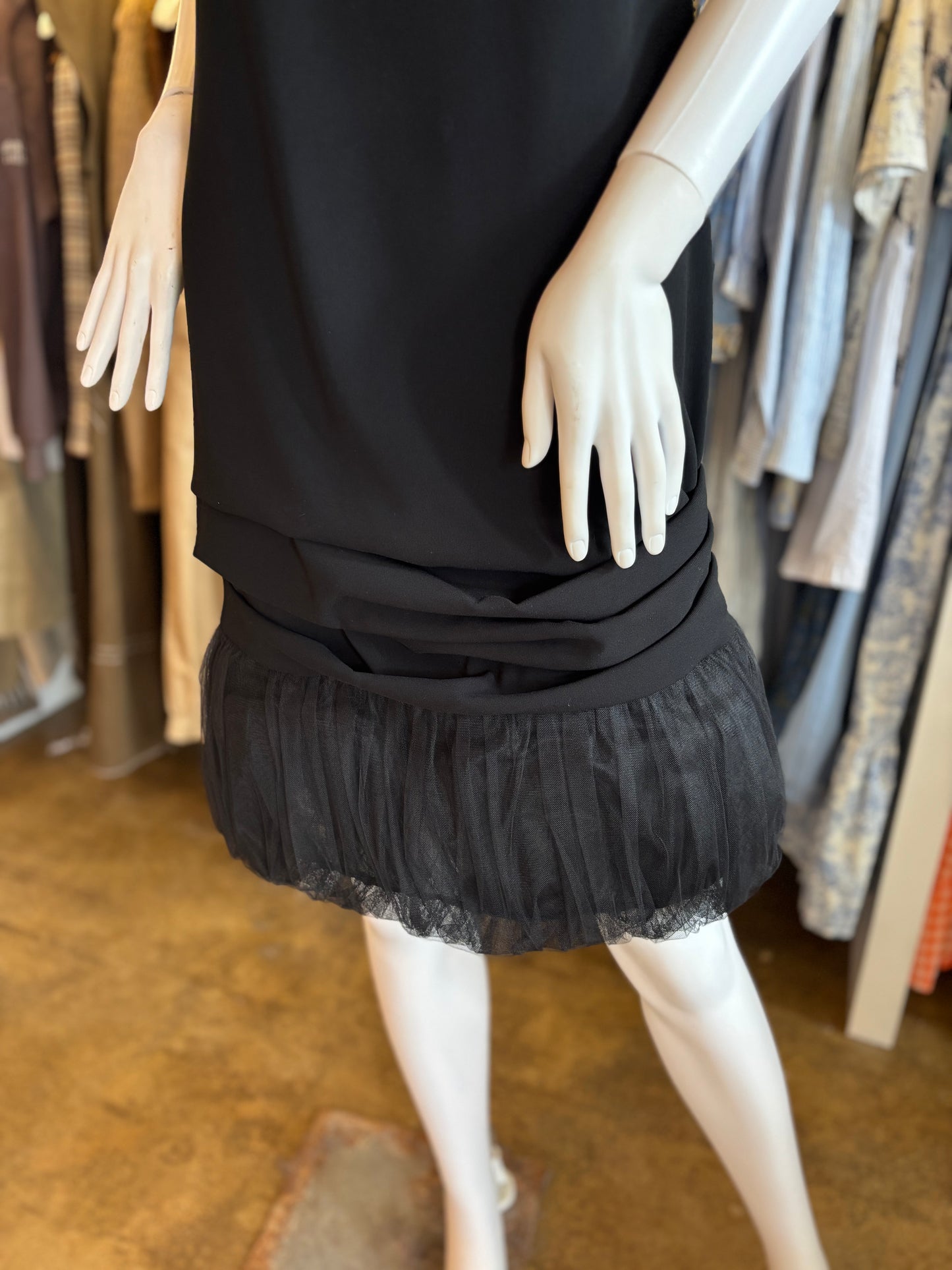 Moschino Cheap and Chic Black Bubble Hem Dress
