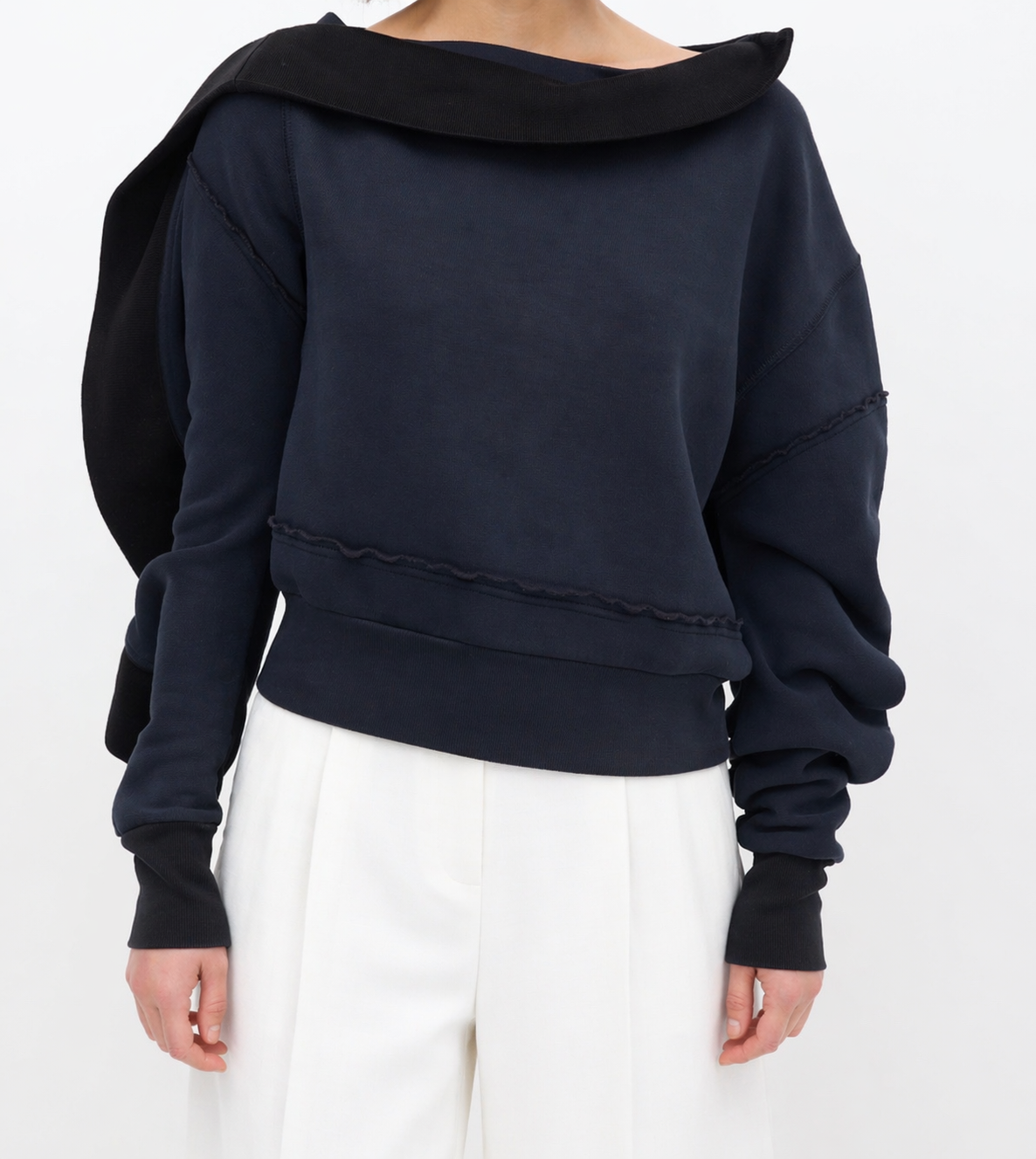 Burberry Navy Sculptural Sweatshirt