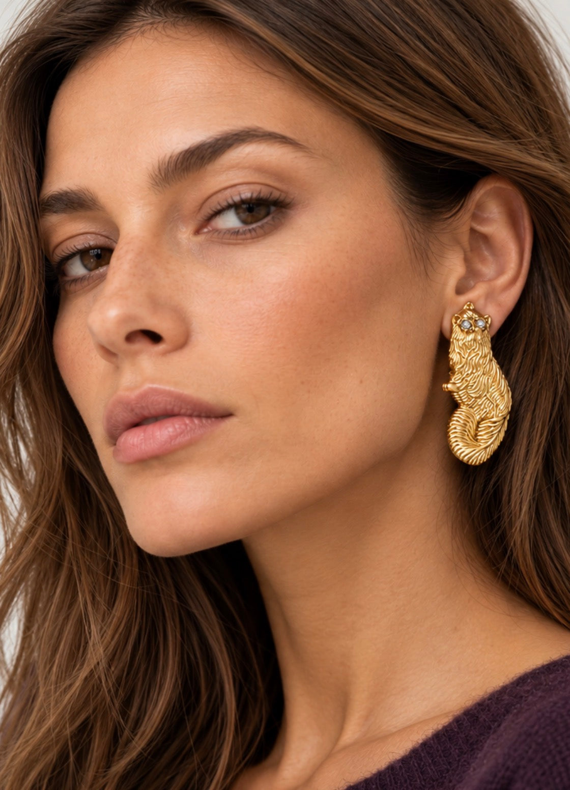 Shrimps Cat Earrings