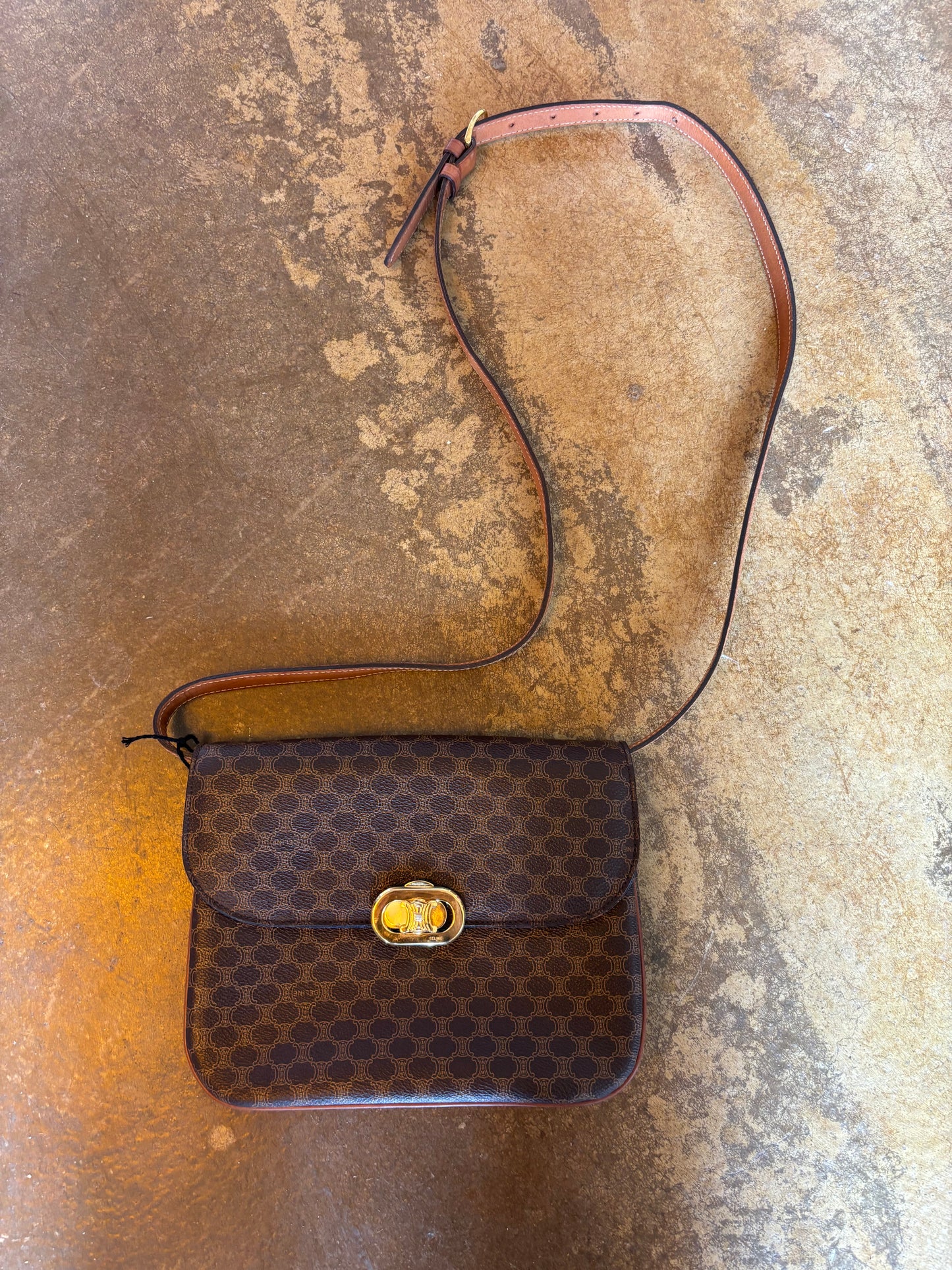 Vintage Celine Macadam Crossbody Bag