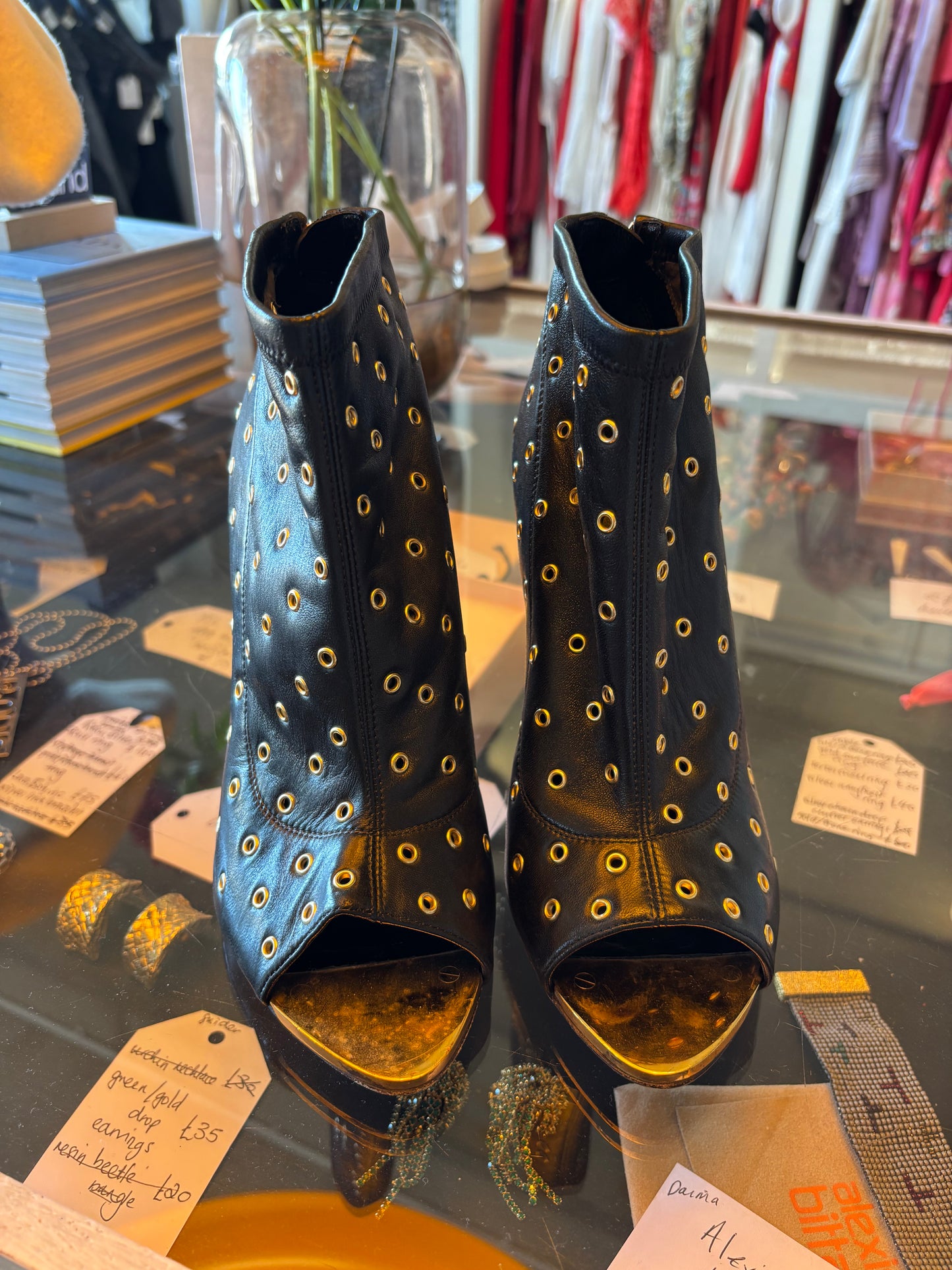 Tom Ford Gold Rivet Heels