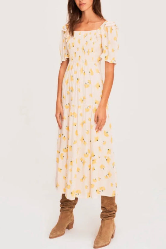 Ba&sh Yellow Floral Dress