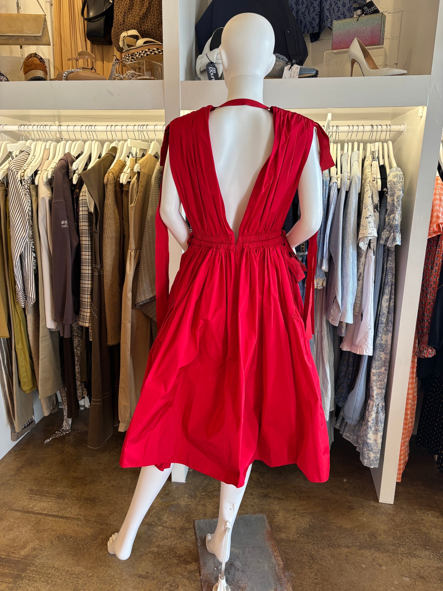 Alexander McQueen Red Taffeta Gown  - nwt