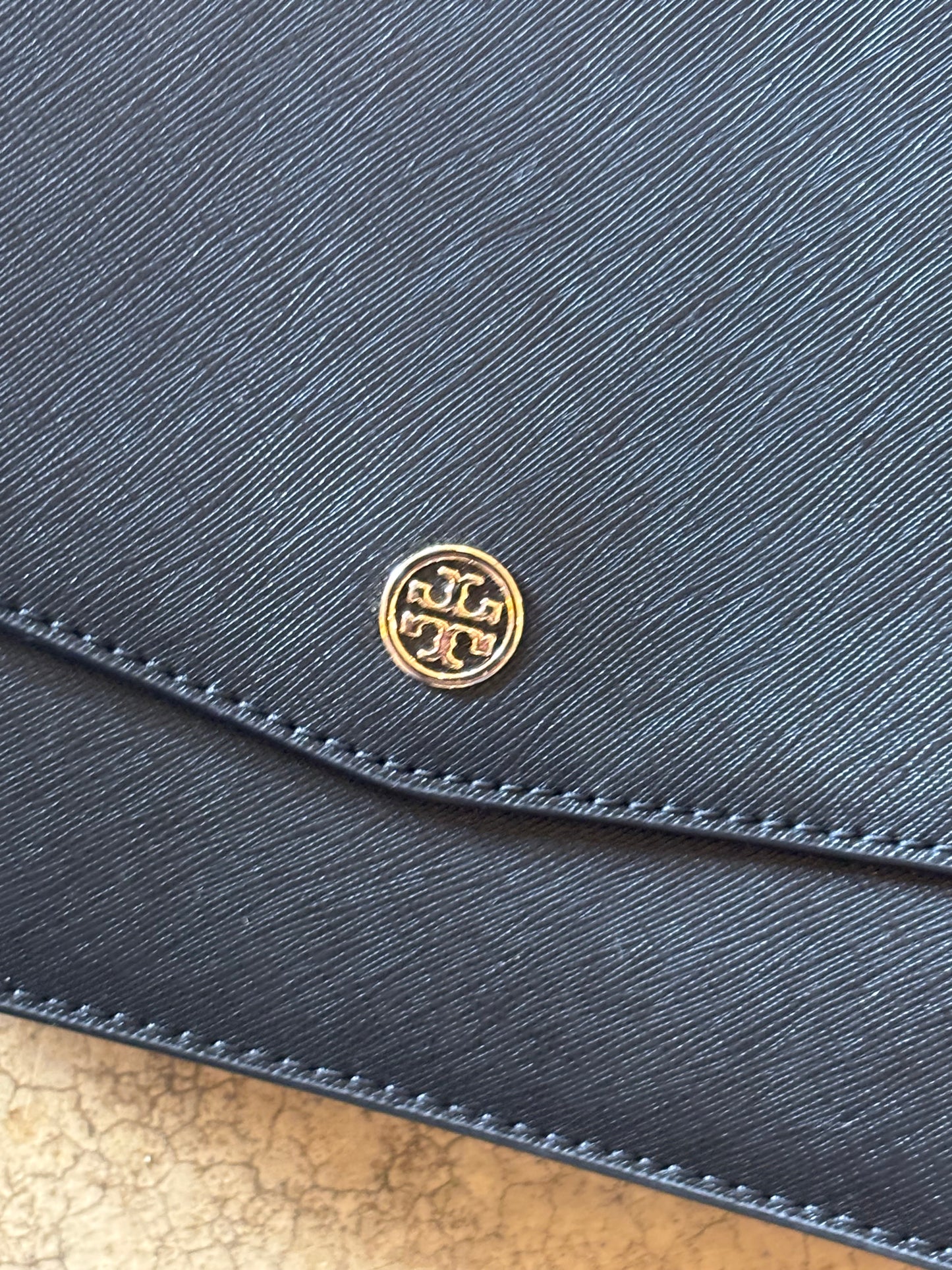 Tory Burch Robinson Black Leather Bag