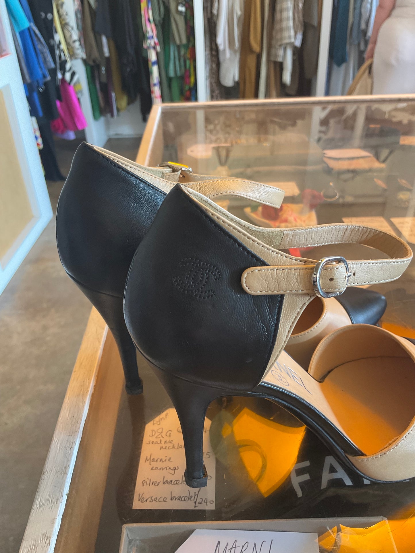 Chanel Two Tone Heels