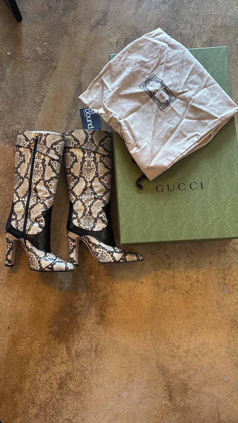 Gucci Snakeskin Leather Boots