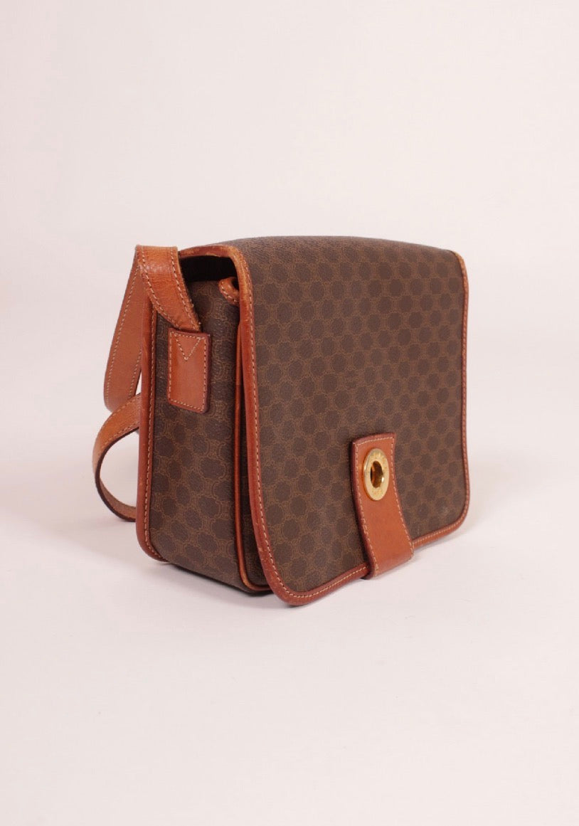 Vintage Celine Macadam Crossbody Bag