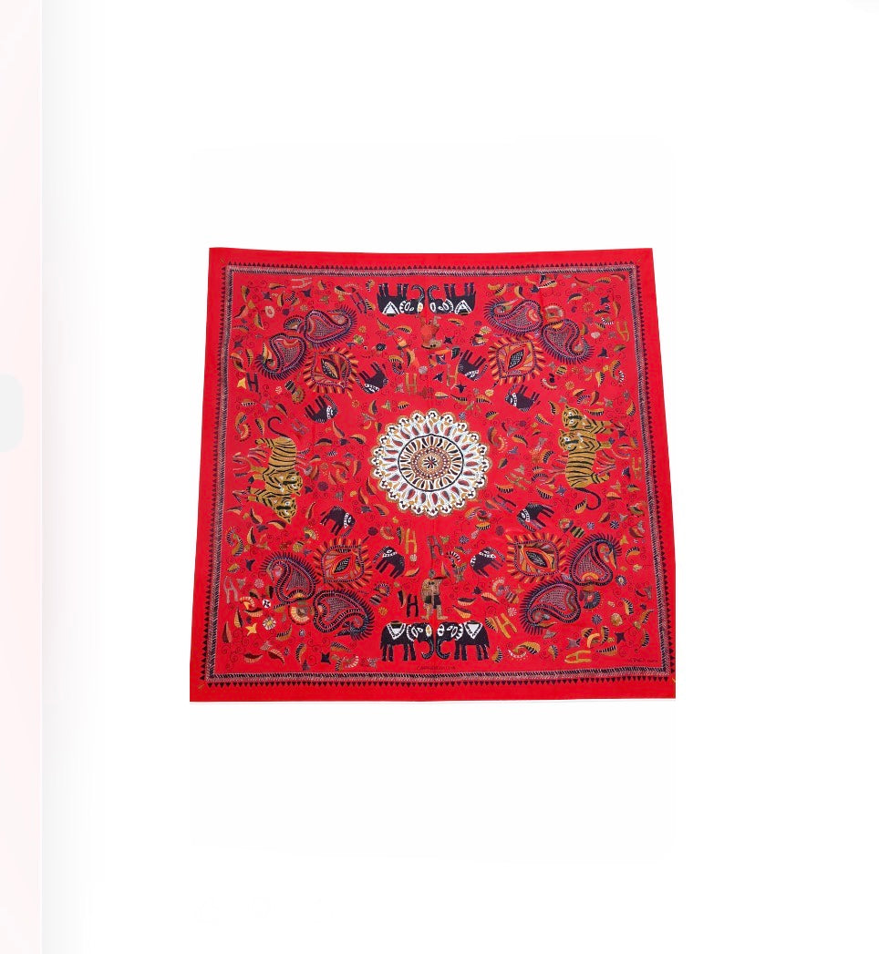 Hermes Kantha 90 Silk Scarf