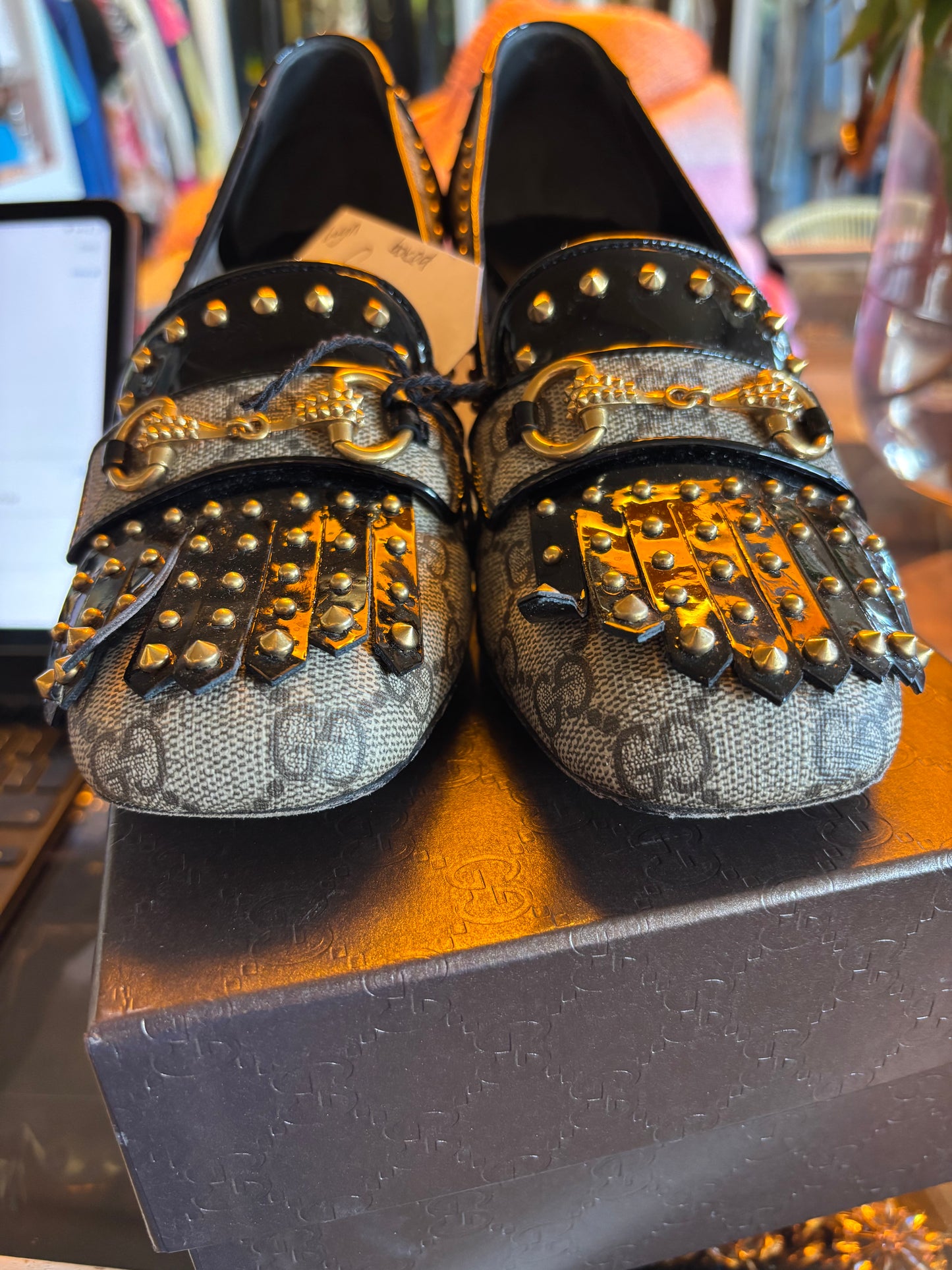 Gucci Supreme Studded Loafers