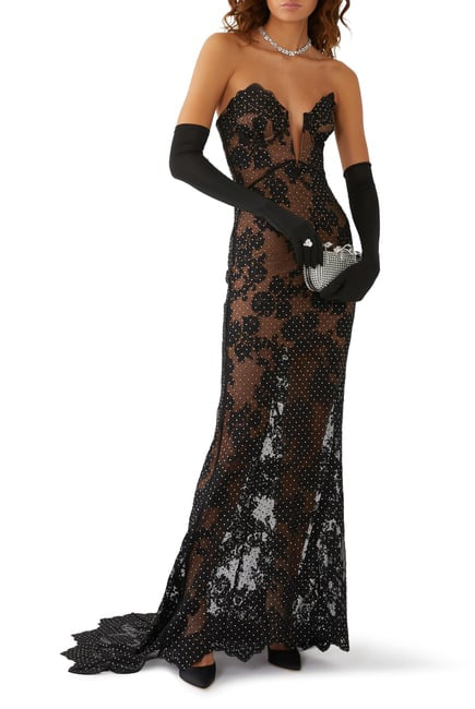 Self Portrait Rhinestone Evening Dress