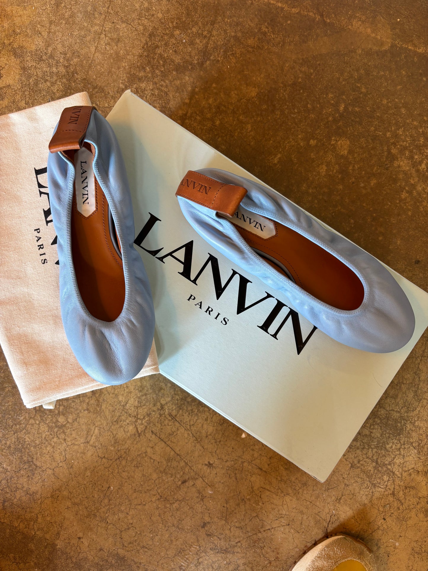 Lanvin Duck Blue Ballet Pumps