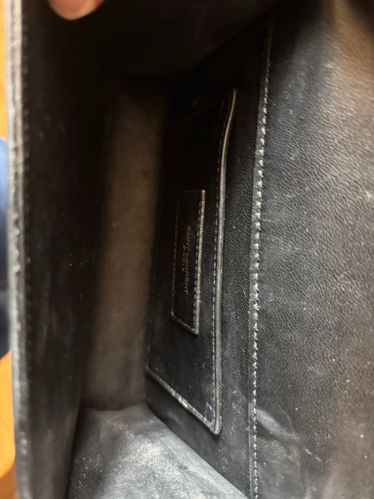 YSL Small Kate Black Suede Bag