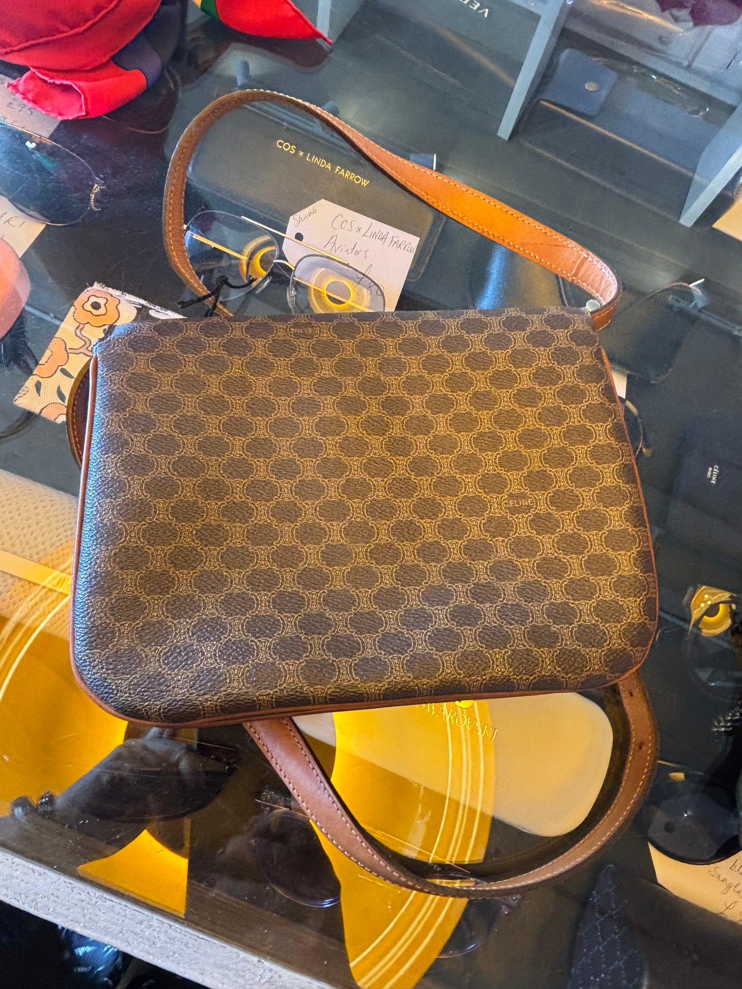 Vintage Celine Macadam Crossbody Bag