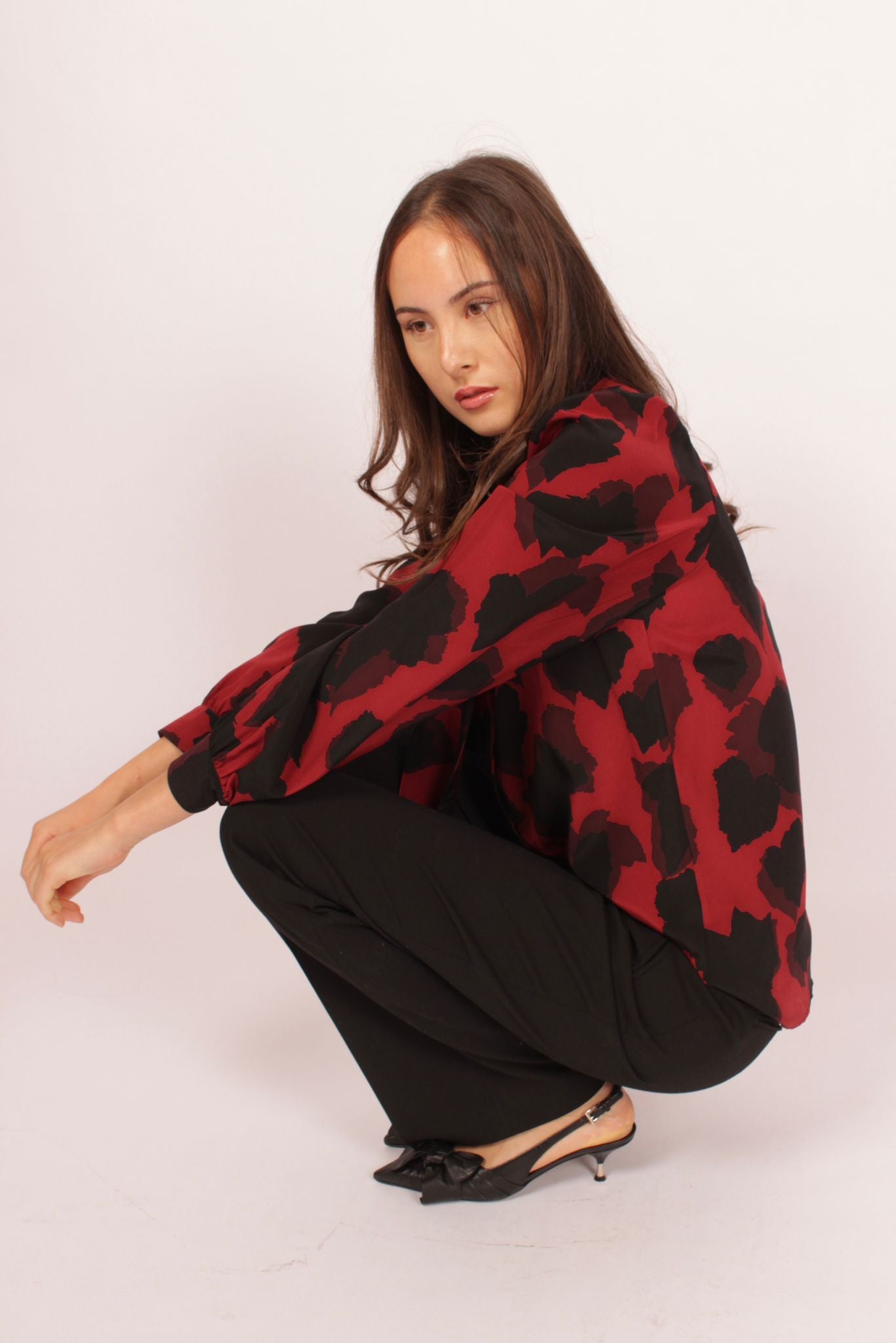 Gucci Silk Tie Neck Blouse