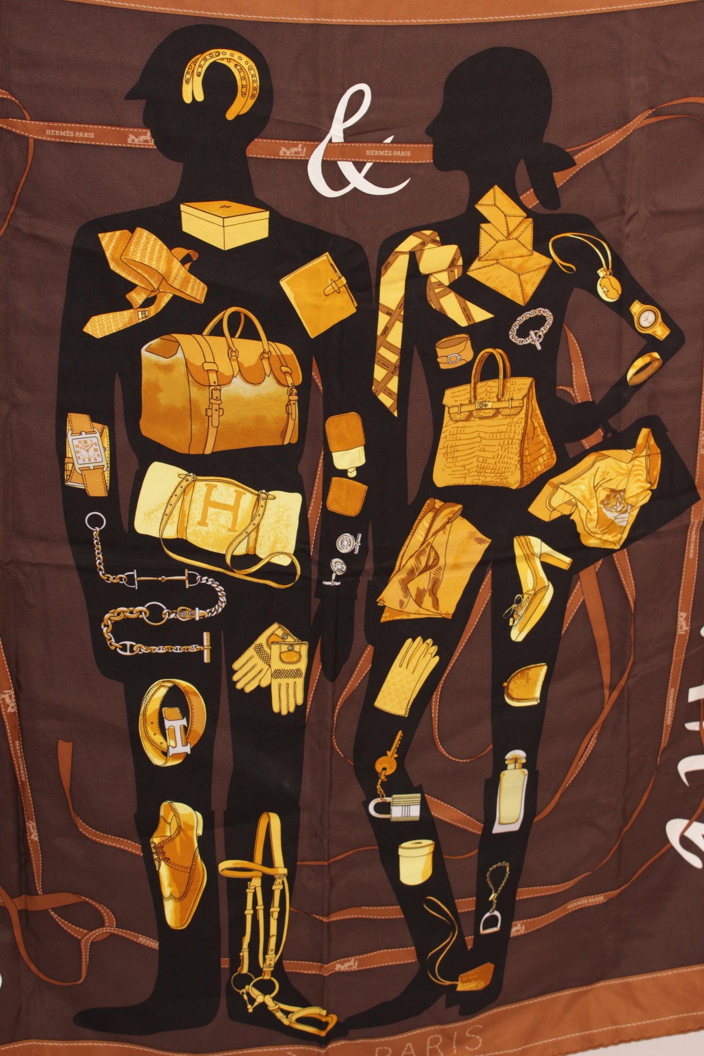 Hermes Madam Monsieur Silk Scarf