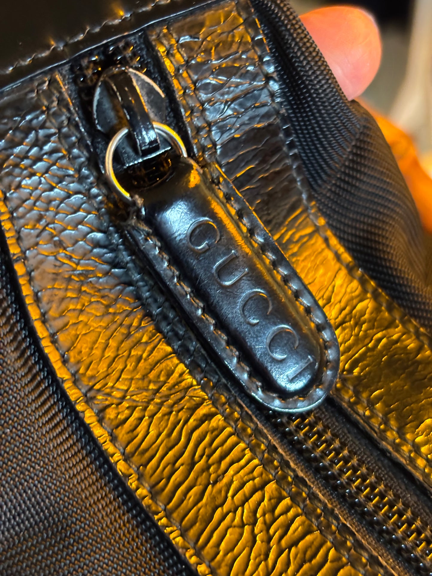 Vintage Gucci Bamboo Nylon Bag