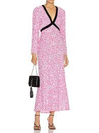 Rixo Pink Daisy Tanya Dress
