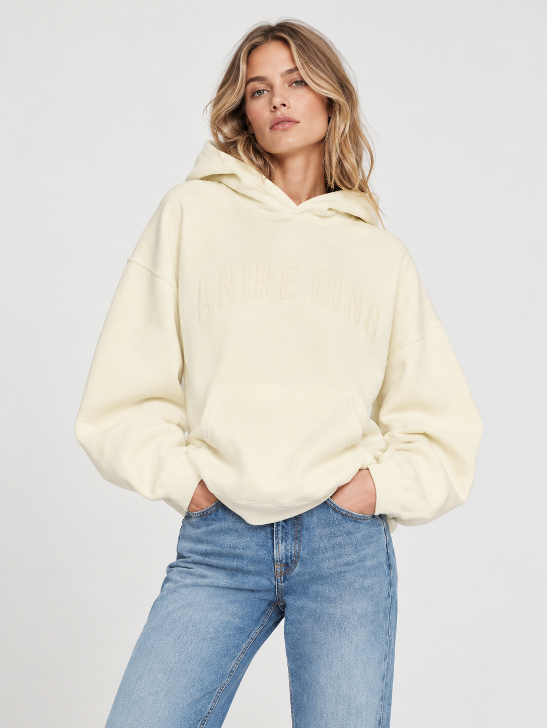 Anine Bing Cream Harvey Hoody