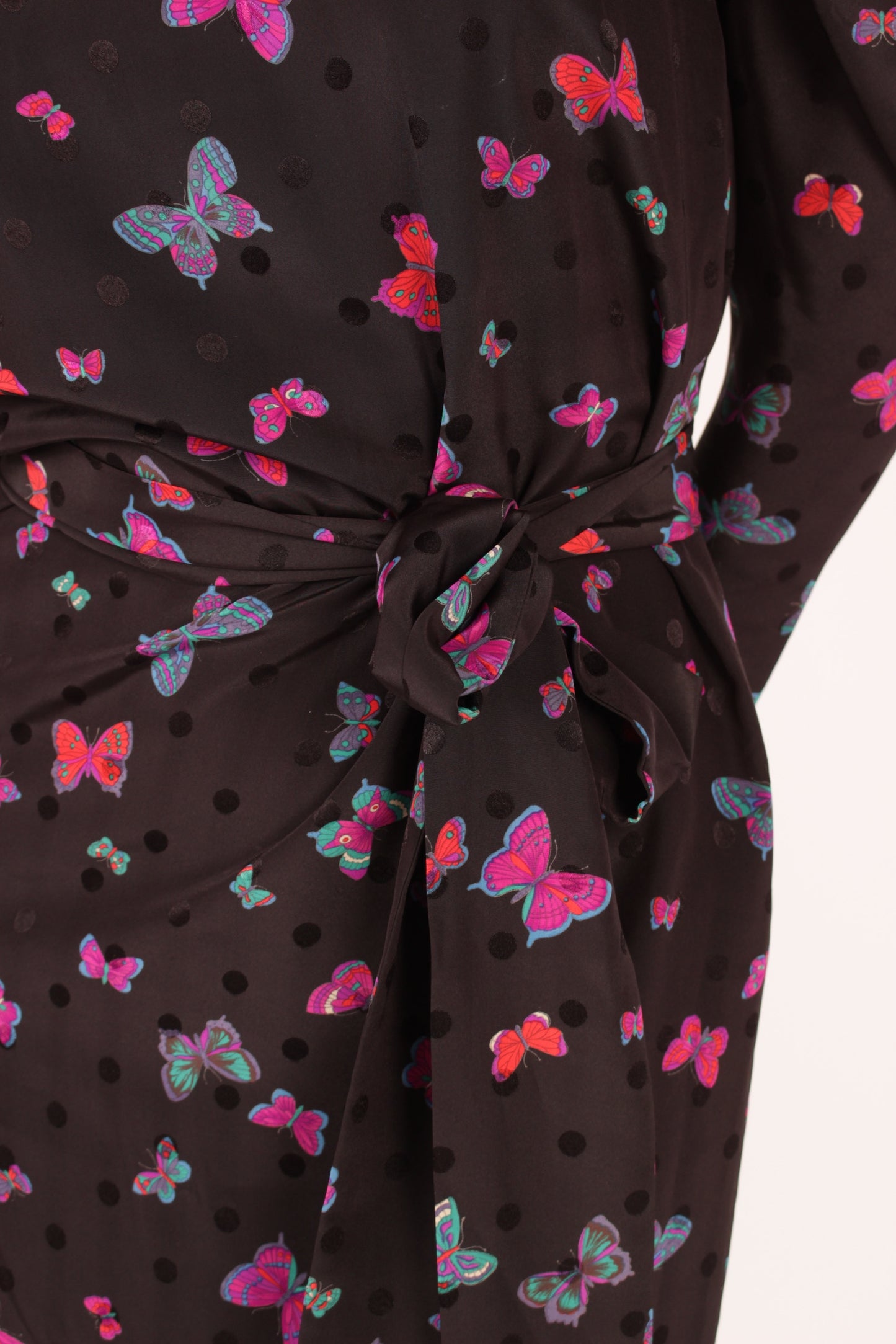 Vintage Hanae Mori Butterfly Silk Dress