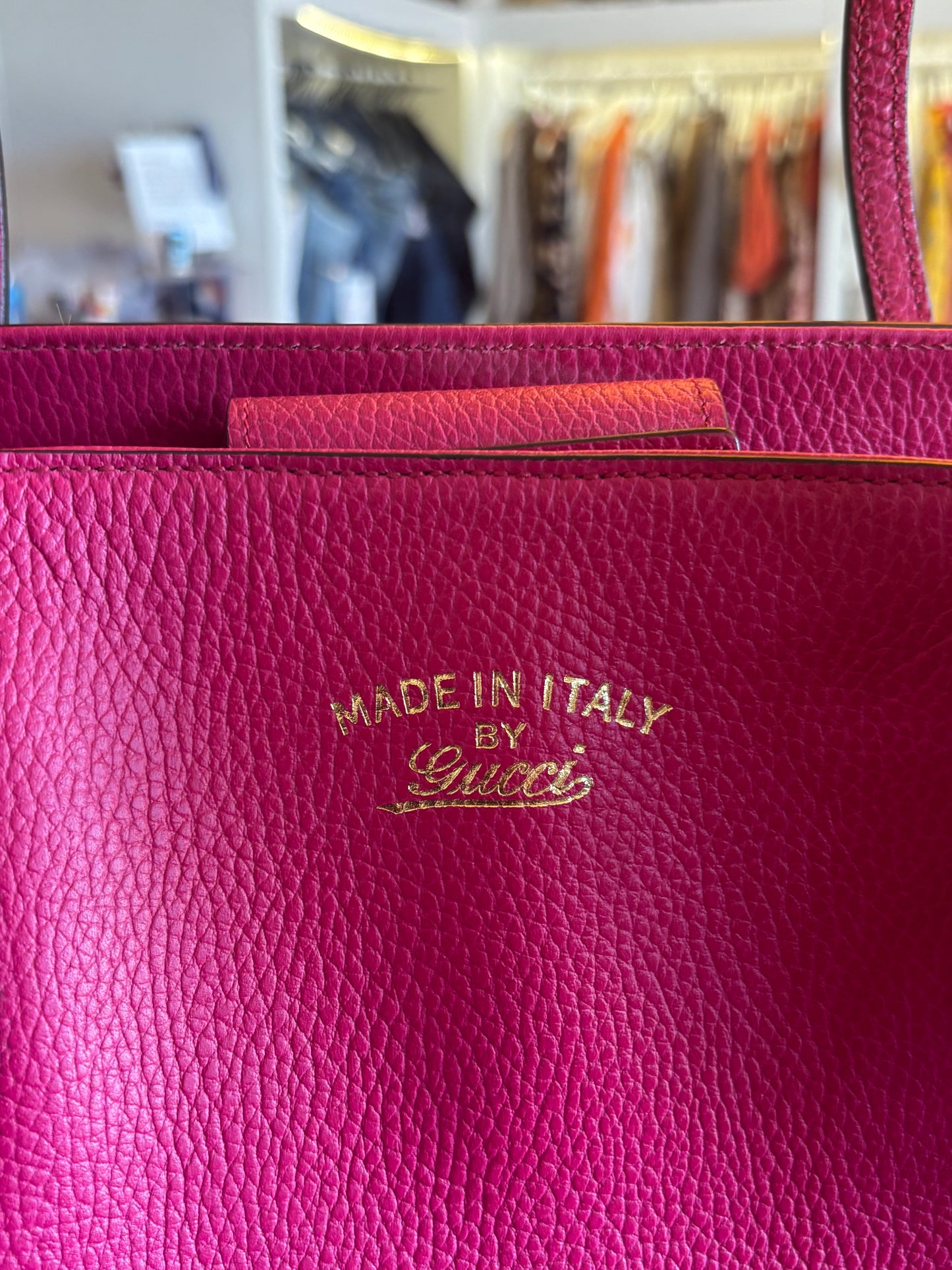 Gucci Pink Swing Tote