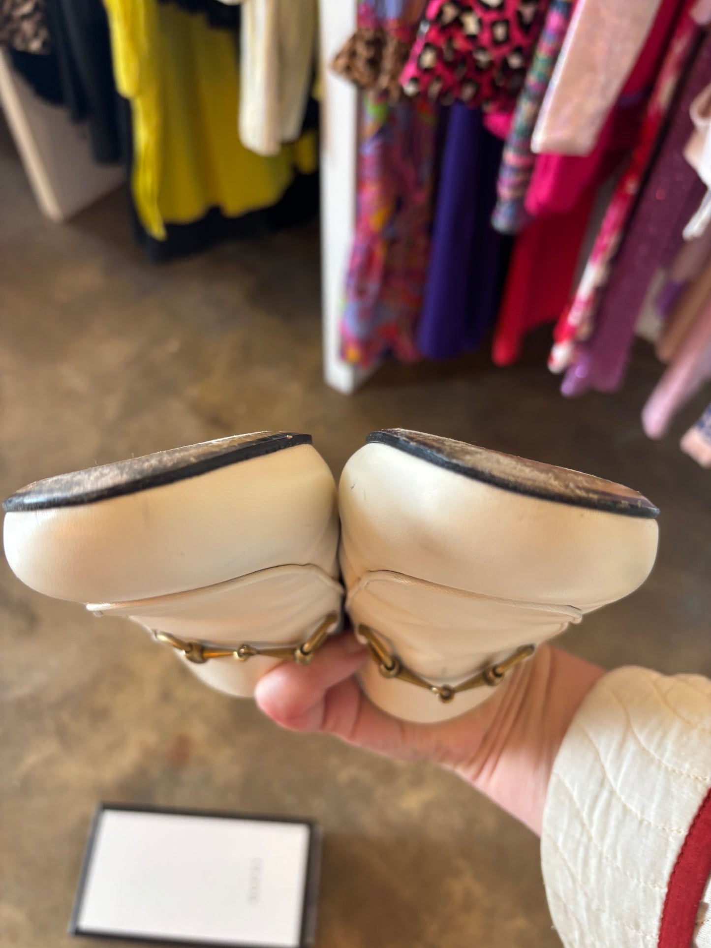 Gucci Cream Princetown Loafers