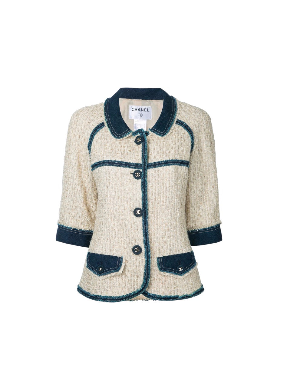 Chanel 2007 Denim and Tweed Jacket