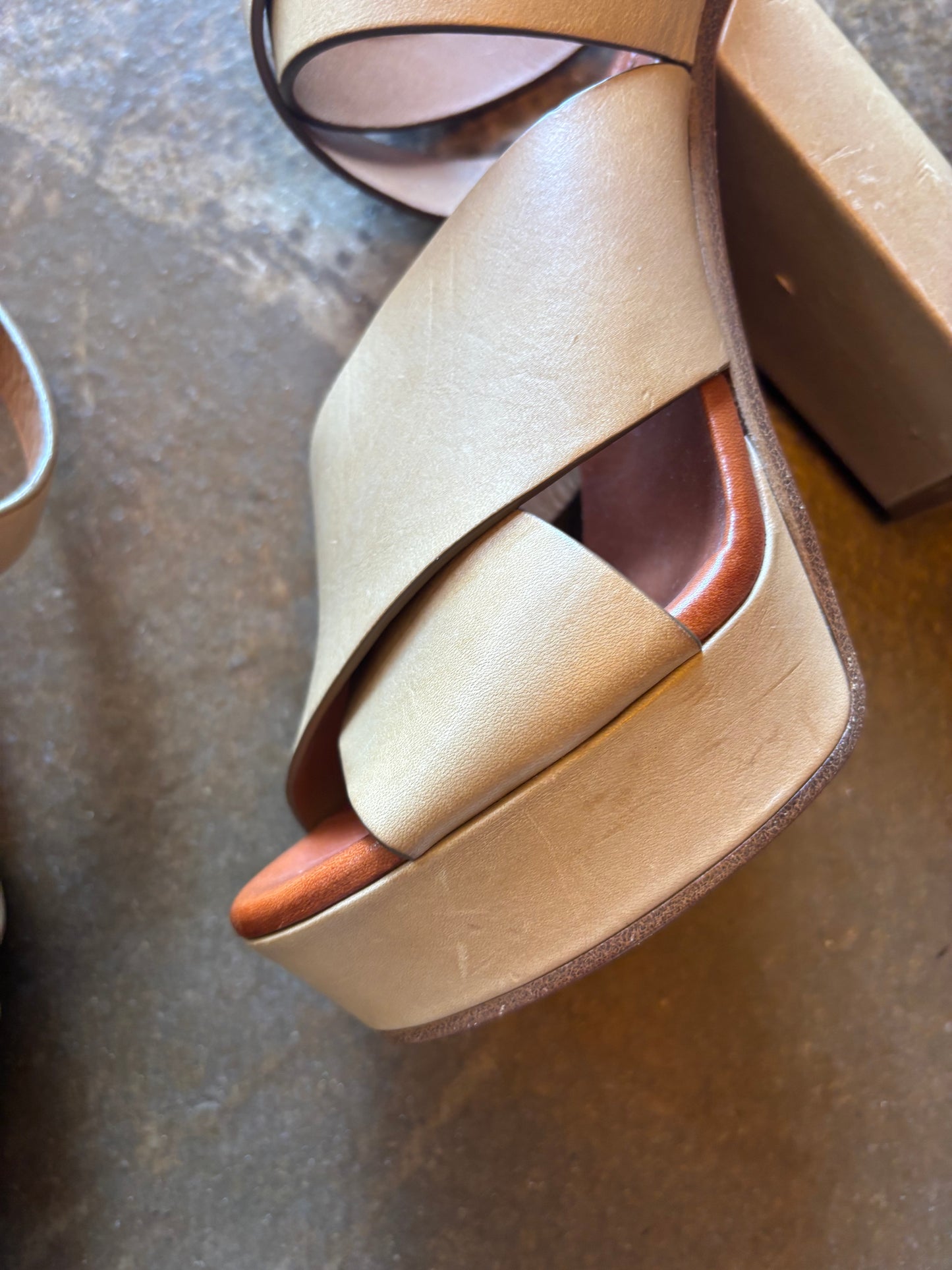 Chloe Beige Platforms