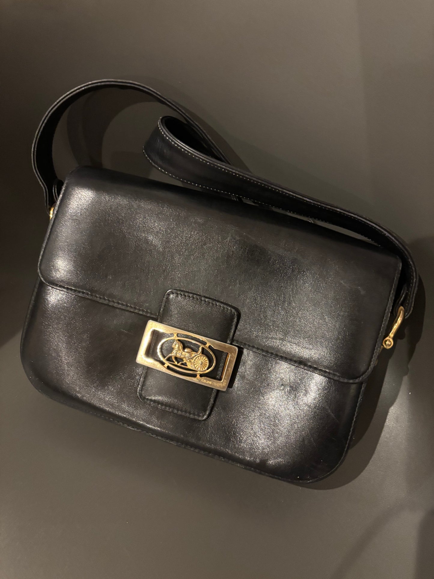 Vintage Celine Horse Carriage Shoulder Bag