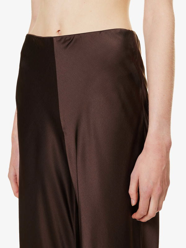 Frame Chocolate Silk Trousers