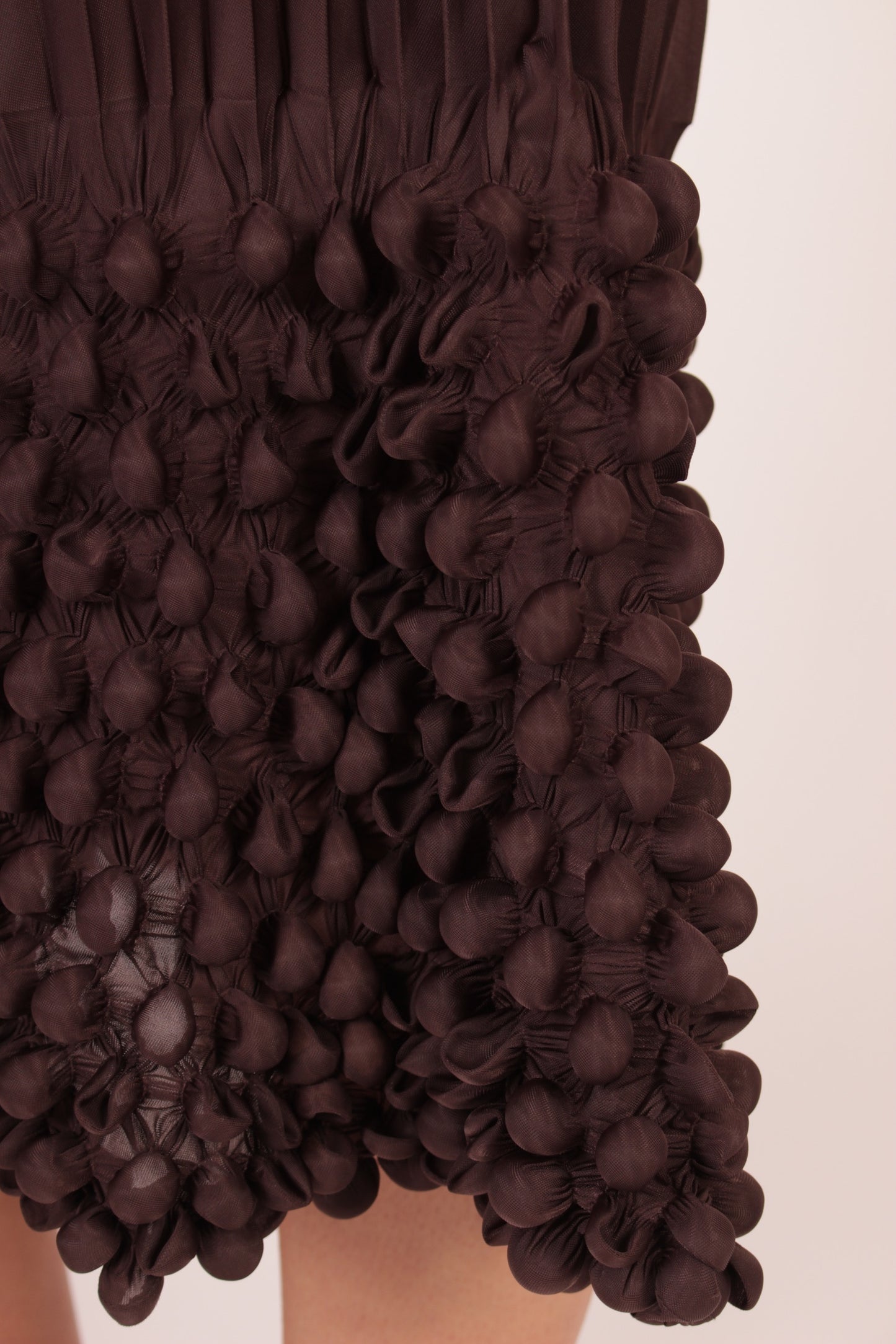 Issey Miyake (mainline) Chocholate Pleated Bubble Skirt