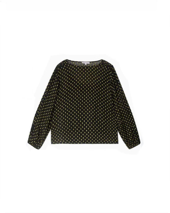 Lily & Lionel Black and Gold Chiffon Blouse - nwt