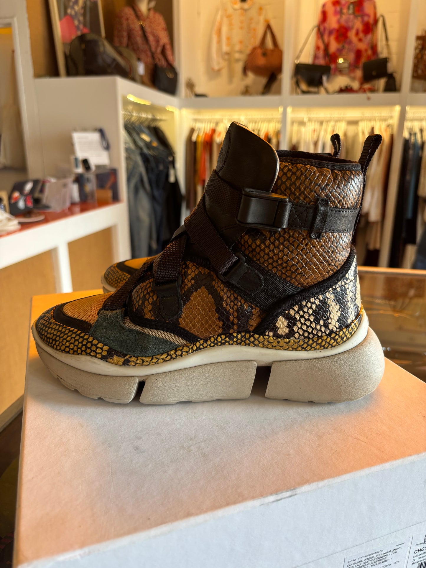 Chloe Snakeskin Hi Tops