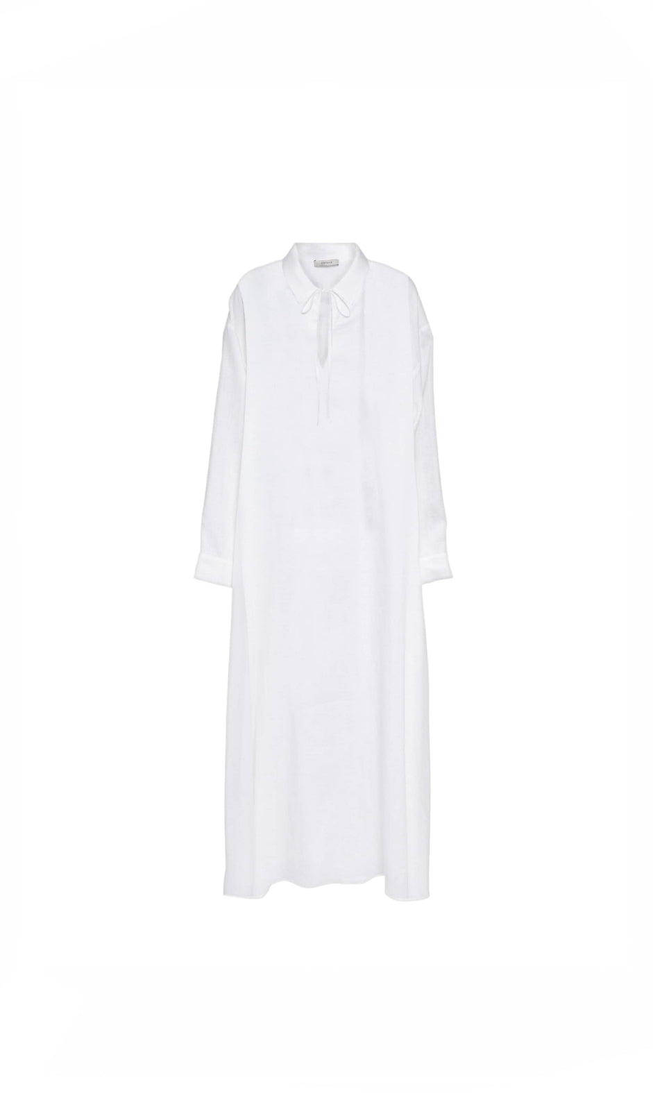 Asceno White Linen Maxi Dress