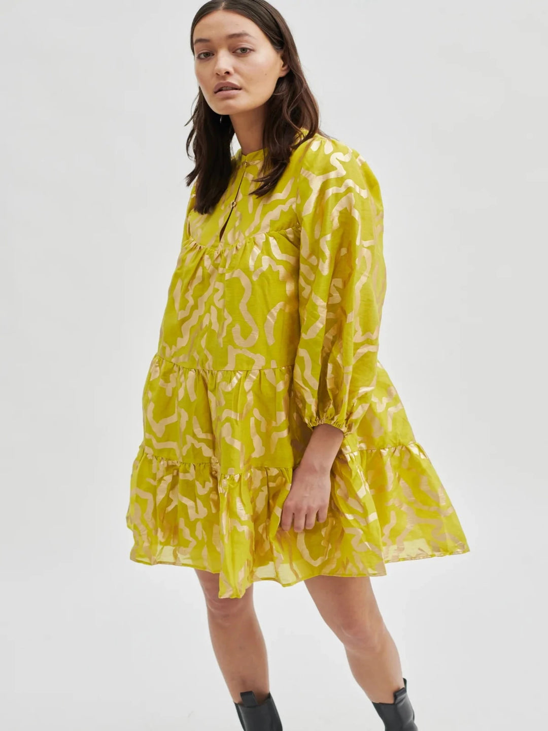 Second Female Gold Squiggle Dress