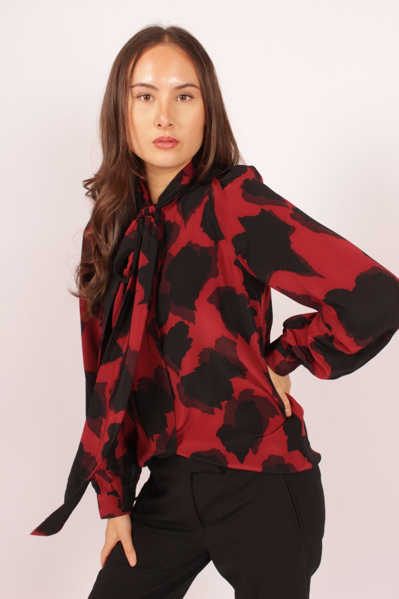 Gucci Silk Tie Neck Blouse