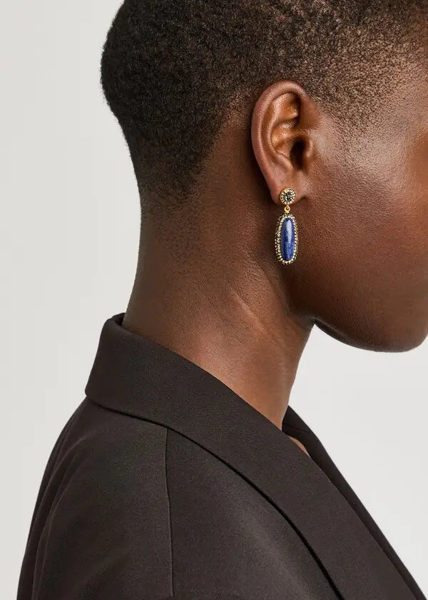 Soru Lapis 18kt Gold Plated Drop Earrings