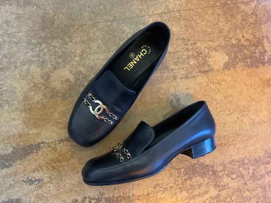 Chanel Black Loafers