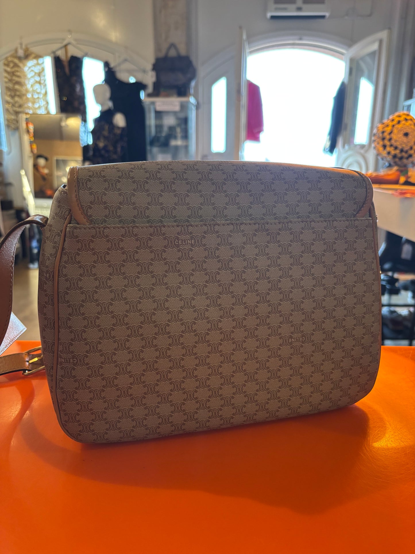 Celine Vintage Beige Macadam Bag