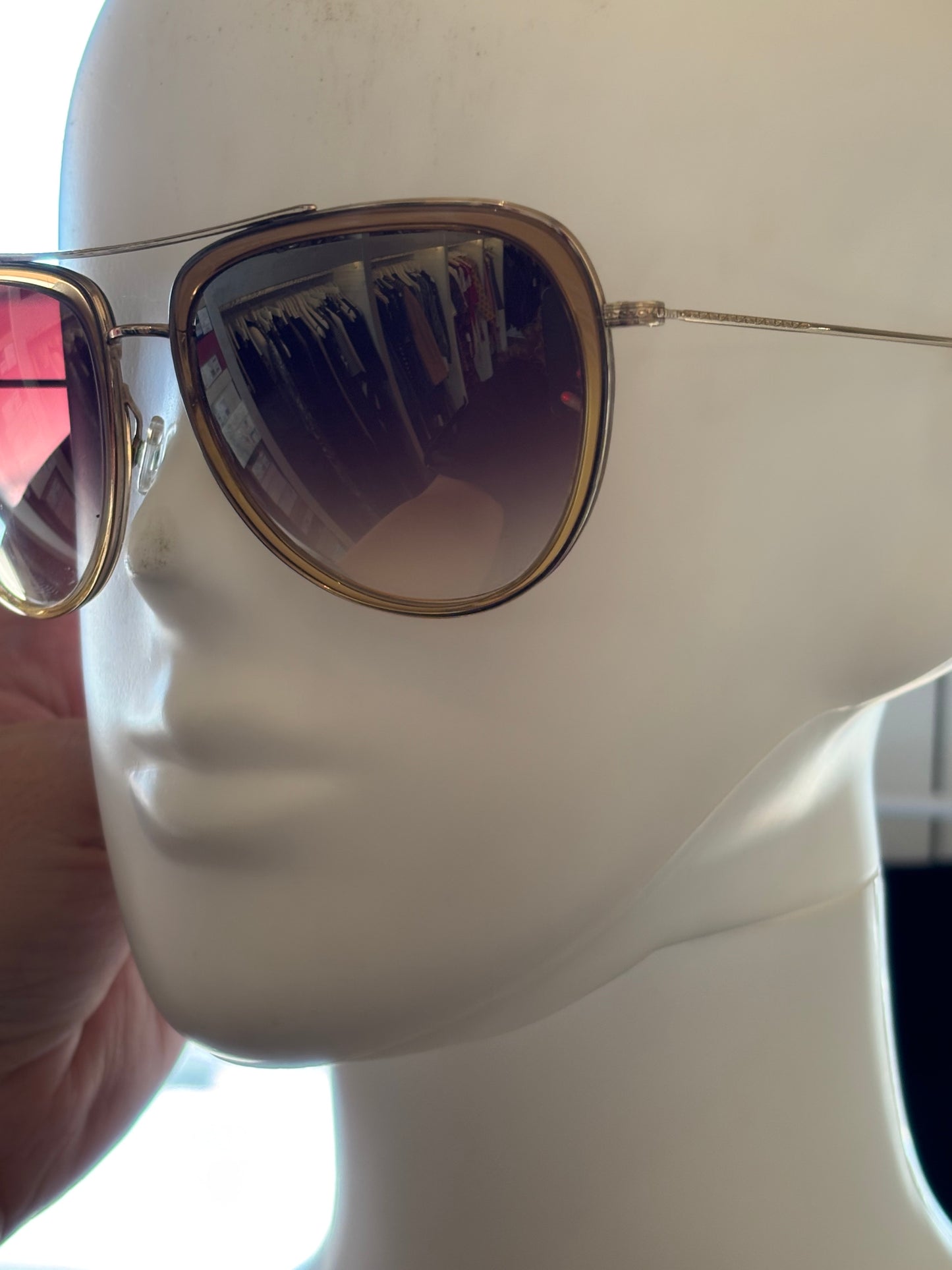 Barton Perreira Gold Aviator Sunglasses