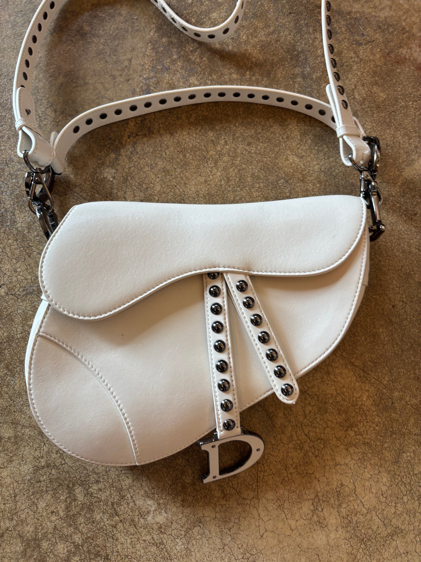 Dior 2022 Studded Saddle Bag
