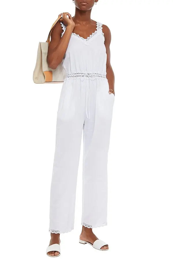 Charo Ruiz White Cotton Jumpsuit - nwt