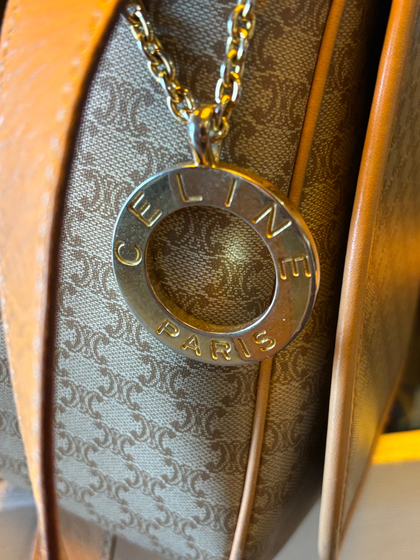 Celine Vintage Beige Macadam Bag