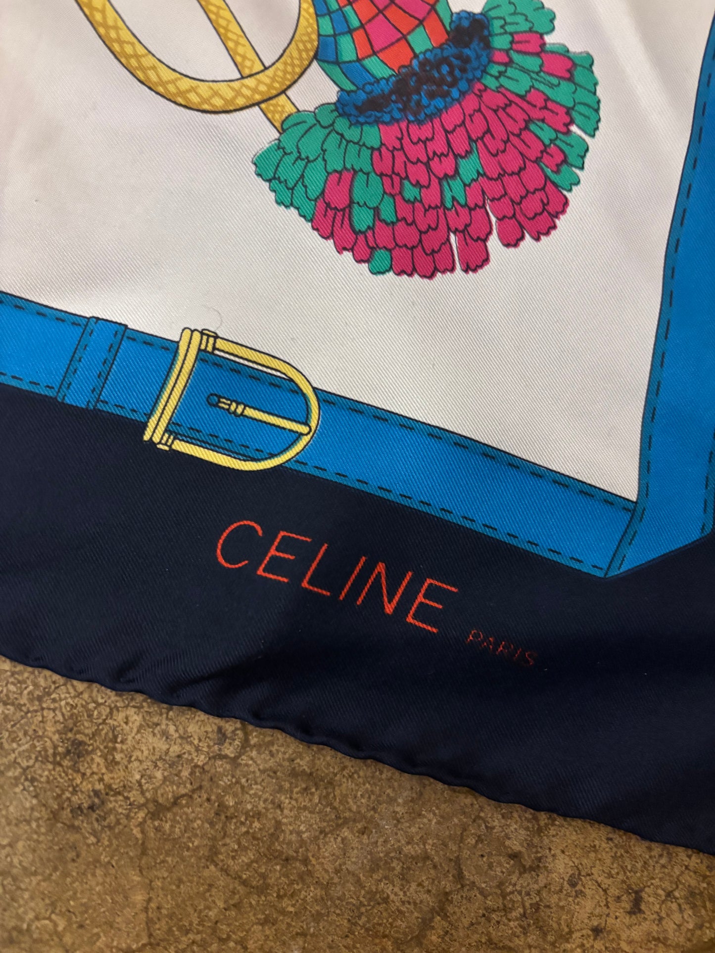 Vintage Celine Silk Scarf