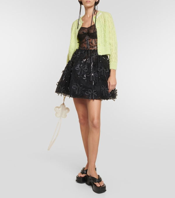 Simone Rocha Embellished Mohair Cardigan