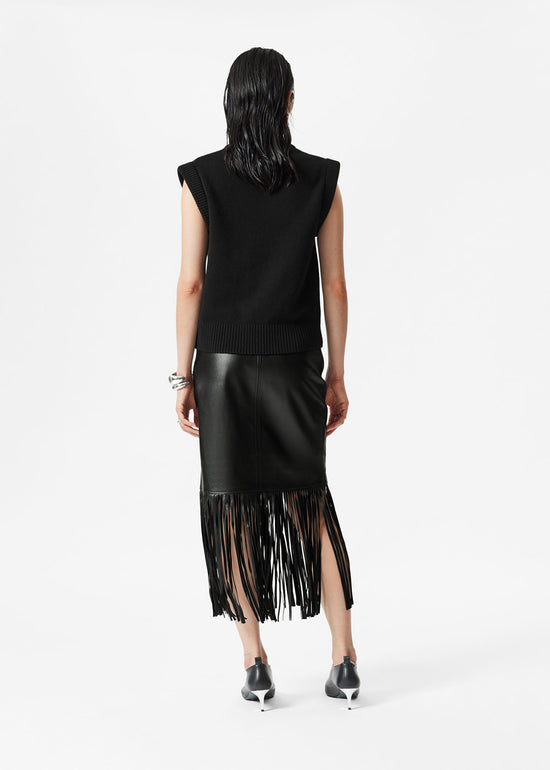 & Other Stories Fringed Leather Skirt - nwt current season