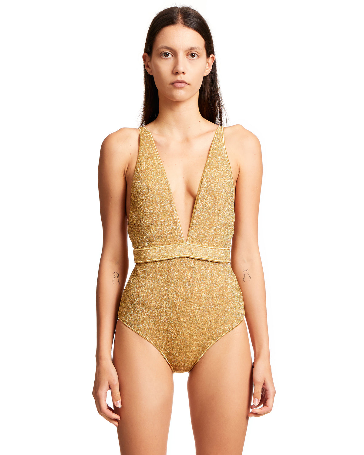 Osree Gold Lurex Swimsuit