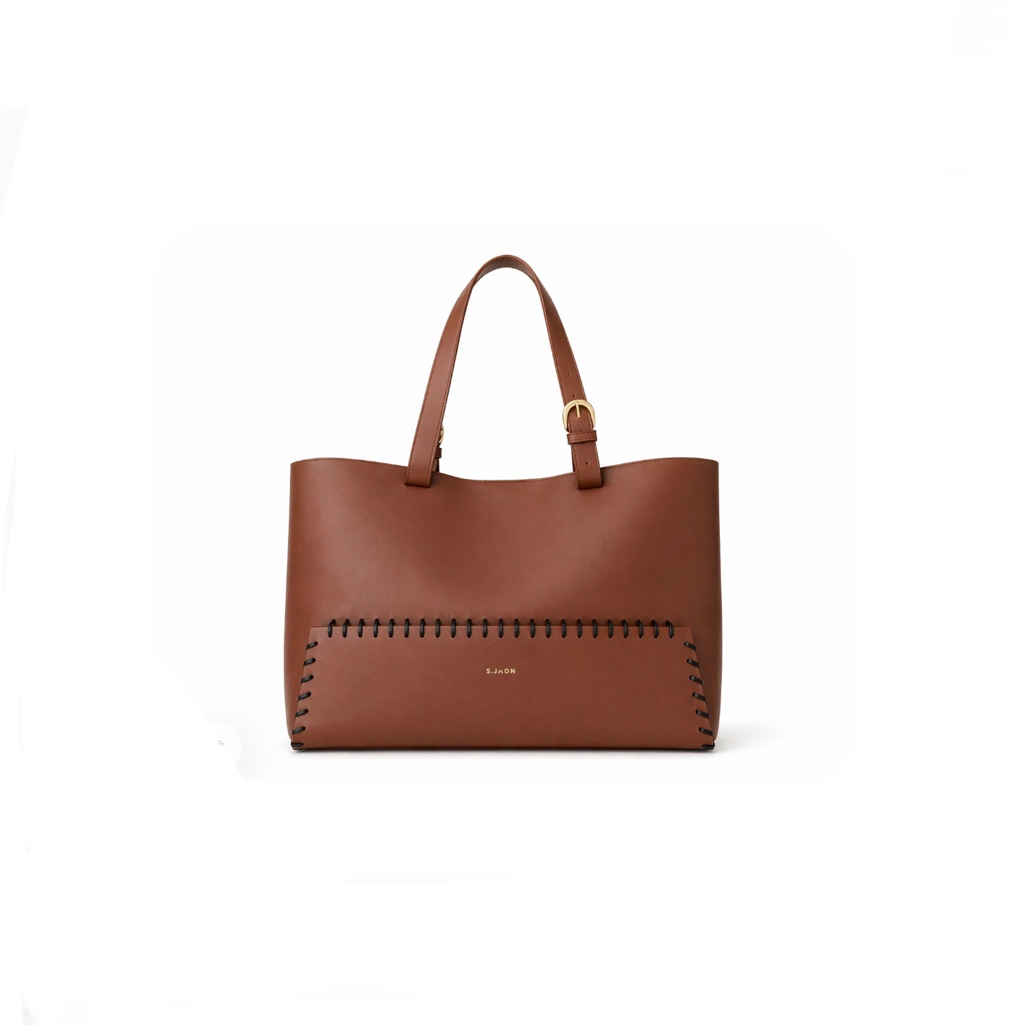S. Joon Whipstitch Leather Tote Bag - nwt