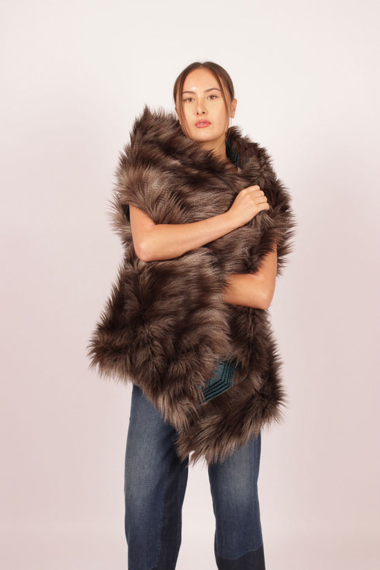 Prada Faux Fur Shawl Coat